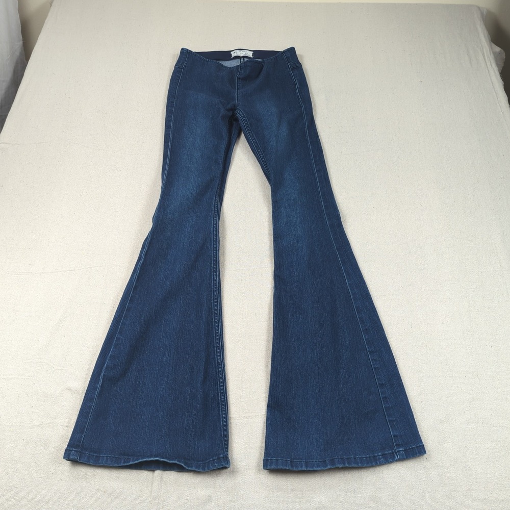 Free People Jeans Womens 24 Blue Pull on Flare Bell Bottom Stretch
